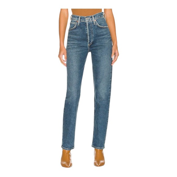 Citizens Of Humanity Denim - Citizens of Humanity Sabine High Straight in Juniper Blue Jeans 25